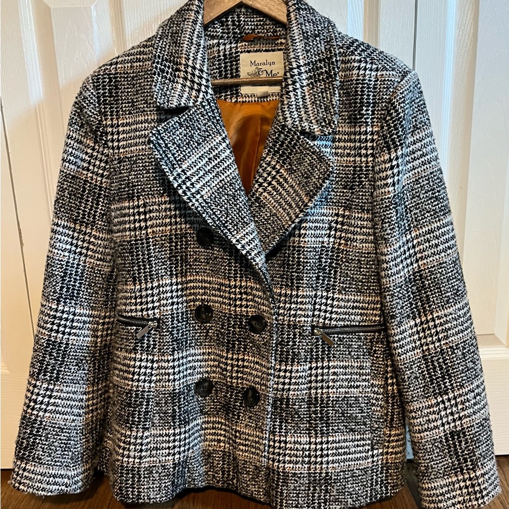 Plaid Pea Coat